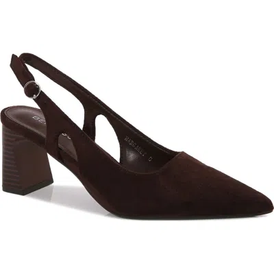 Berness Margaret Faux Leather Slingback Pump In Brown