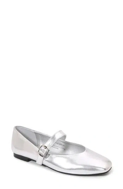 Berness Marily Mary Jane Flat In Silver