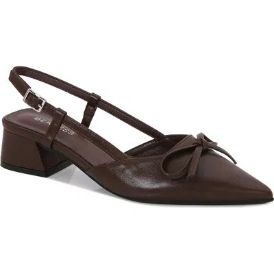 Berness Maxine Pointed Toe Slingback Pump In Brown
