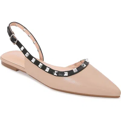 Berness Odina Slingback Flat In Beige