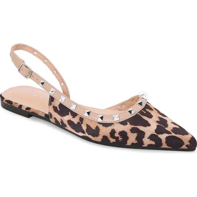 Berness Odina Slingback Flat In Leopard