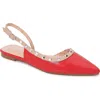 Berness Odina Slingback Flat In Red