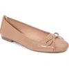 Berness Olesia Bow Flat In Beige