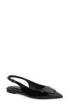 Berness Patent Slingback Strap In Black