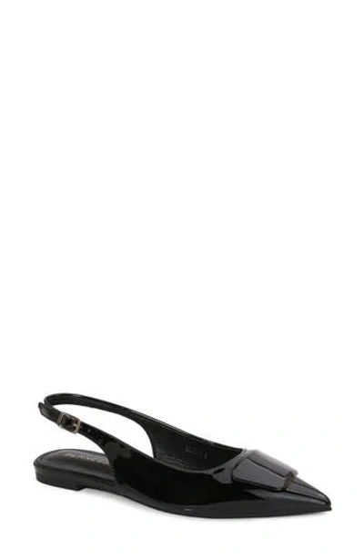 Berness Patent Slingback Strap In Black