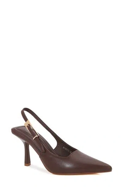 Berness Pointed Toe Slingback Pump In Brown