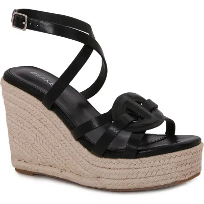 Berness Rhiannon Platform Espadrille Wedge Sandal In Animal Print