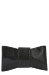 Berness Rhinestone Bow Clutch In Black