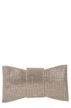 Berness Rhinestone Bow Clutch In Gold