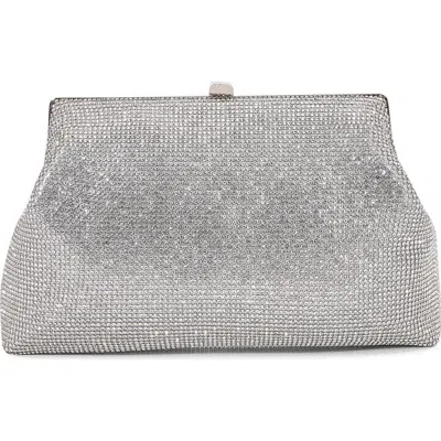 Berness Rhinestone Clutch In Silver