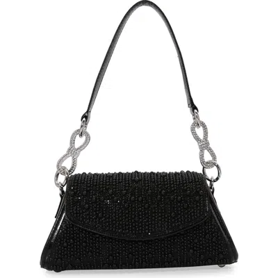 Berness Rhinestone Embellished Shoulder Bag In Black