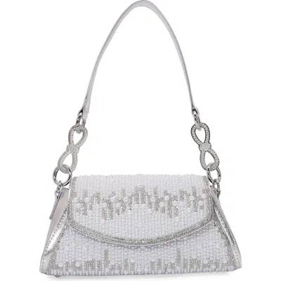 Berness Rhinestone Embellished Shoulder Bag In Silver