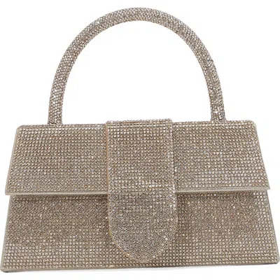 Berness Rhinestone Embellished Top Handle Bag In Gold
