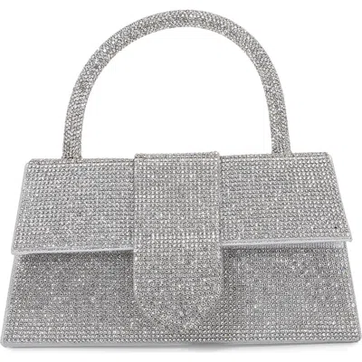 Berness Rhinestone Embellished Top Handle Bag In Silver
