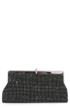 Berness Rhinestone Envelope Clutch In Black
