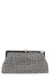 Berness Rhinestone Envelope Clutch In Silver