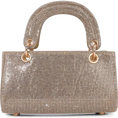 Berness Rhinestone Handheld Bag In Gold