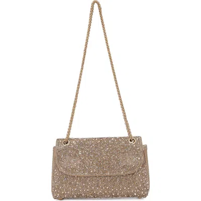 Berness Rhinestone Pavé Crossbody Bag In Gold