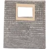 Berness Rhinestone Rectangular Clutch In Gray