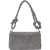 Berness Rhinestone Rectangular Shoulder Bag In Silver