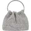 Berness Rhinestone Ring Handle Bag In Silver