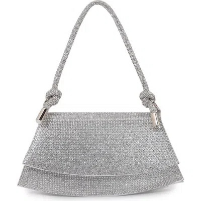 Berness Rhinestone Shoulder Bag In Silver