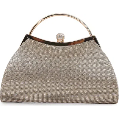 Berness Rhinestone Top Handle Bag In Gold