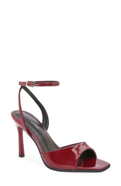 Berness Rhode Ankle Strap Stiletto Sandal In Burgundy