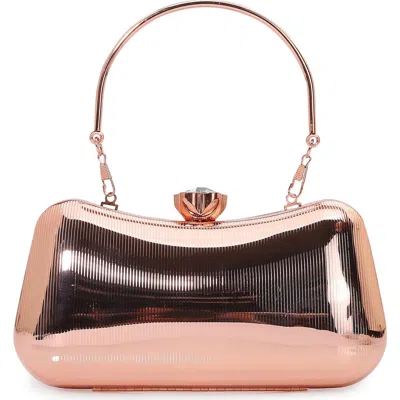 Berness Ribbed Clutch In Pink