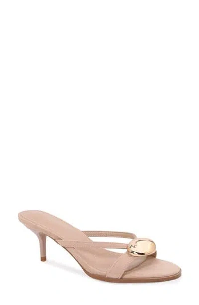 Berness Royalty Kitten Heel Sandal In Neutral