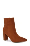 Berness Sara Block Heel Bootie In Brown