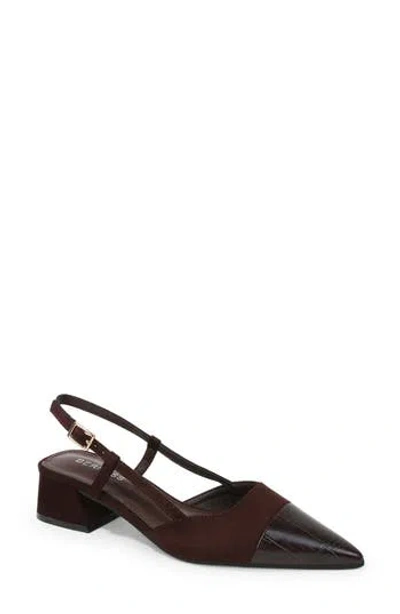 Berness Slingback Block Heel Pump In Brown