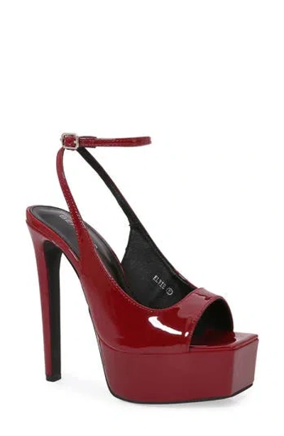 Berness Stiletto Heel Platform Sandal In Burgundy