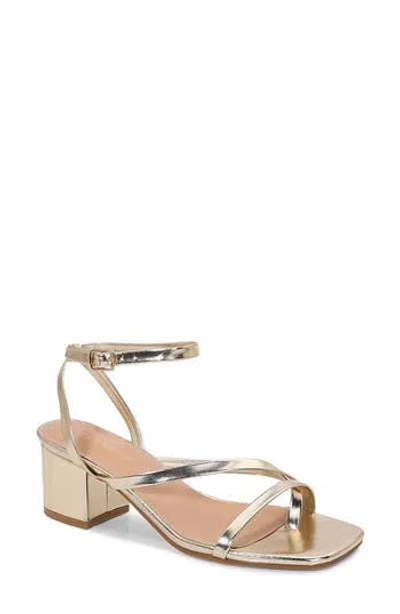 Berness Strappy Block Heel Sandal In Gold