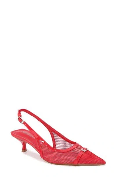 Berness Terra Slingback Pump In Red Mesh