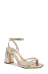Berness Tubular Strap Sandal In Gold