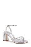 Berness Tubular Strap Sandal In Metallic