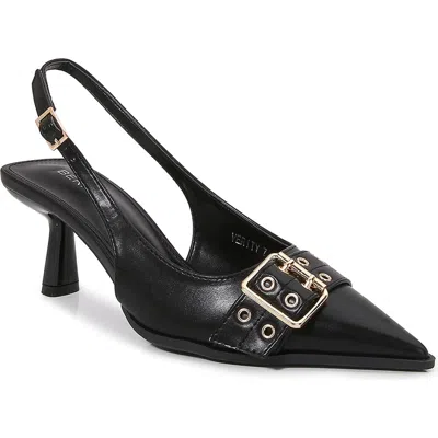 Berness Verity Oversize Buckle Slingback Pump In Black