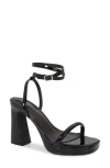 Berness Wraparound Ankle Strap Platform Sandal In Black