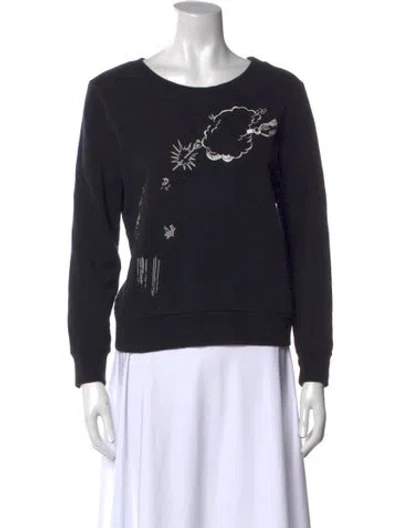 Pre-owned Bernhard Willhelm Graphic Print Crew Neck Sweatshirt In Black