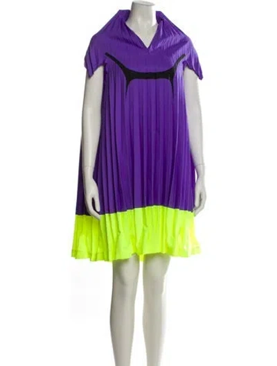 Pre-owned Bernhard Willhelm Striped Knee-length Dress In Purple