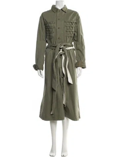 Pre-owned Bernhard Willhelm Trench Coat In Green