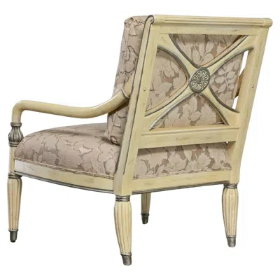 Pre-owned Bernhardt 1980's Neoclassic Large Scale Armchair With Distressed Finish By  In Brown