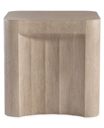 BERNHARDT 22" WOOD LOGGIA SCALLOPED SIDE TABLE