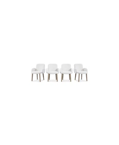 Bernhardt 4-pc. Loggia Arm Chair Set In White