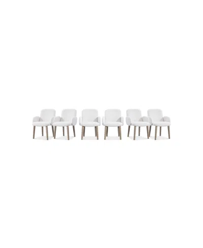 Bernhardt 6-pc. Loggia Arm Chair Set In White