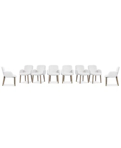 Bernhardt 8-pc. Loggia Arm Chair Set In White
