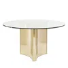 Bernhardt Abbot Dining Table, Brass In Gold
