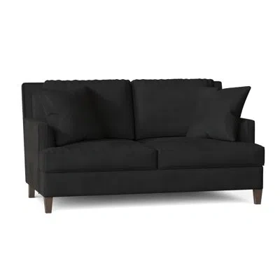 Bernhardt Addison 66" Recessed Arm Loveseat With Reversible Cushions In Akiko Graphite Performance 5534-011,aged Gray