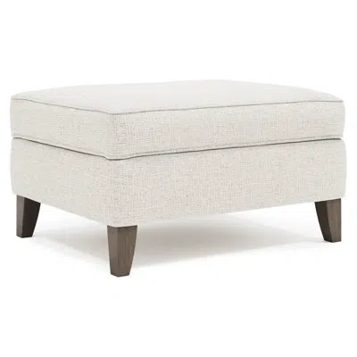 Bernhardt Addison Fabric Ottoman In Gray